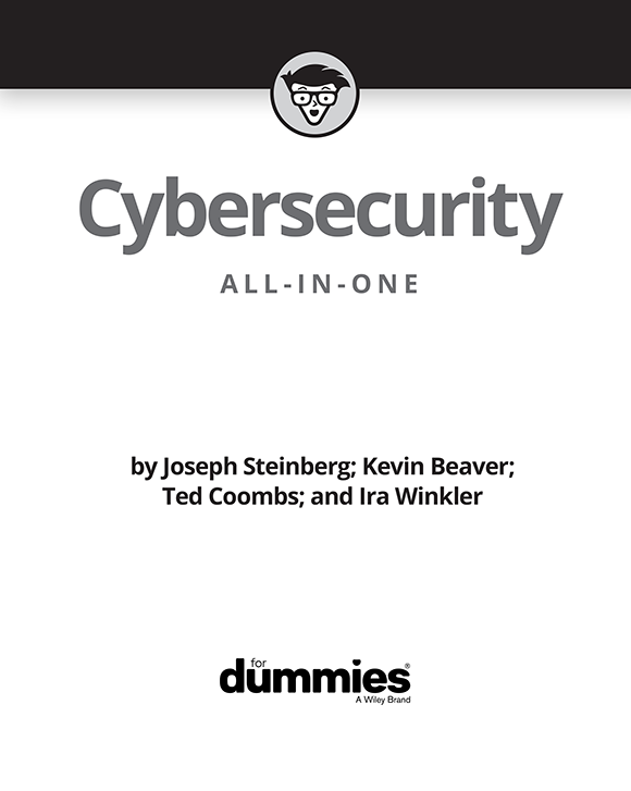 Title Page Cybersecurity All In One For Dummies Book