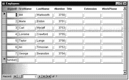 A tabular form.