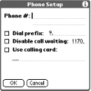 The Network Preferences Phone form