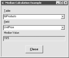 The frmMedian form