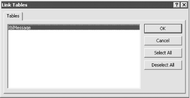 Linking a data table