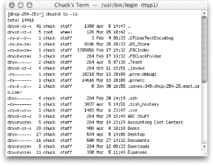 Listing all of a directory’s contents—including dot files—using ls -la