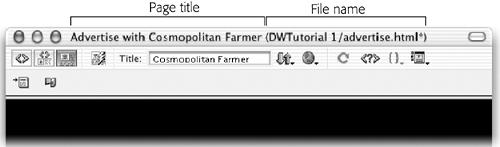 Don’t confuse the title (what appears in the title bar of a Web browser) with the file name (the name of the file saved onto your hard drive, ending in .htm or .html).