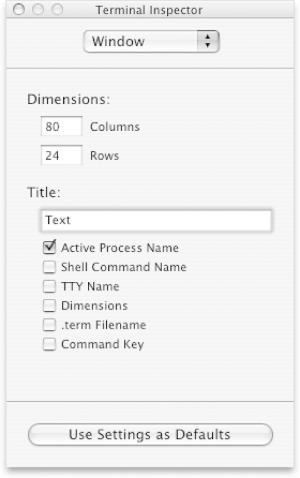 Window preferences