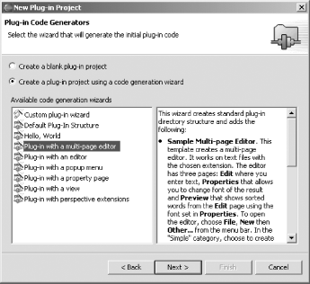 Creating a plug-in with a multipage editor
