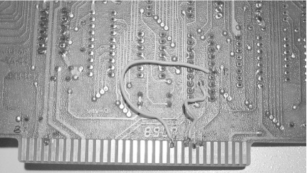 IRQ lines rewired on a COM port I/O card