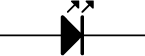 Schematic symbol for a LED