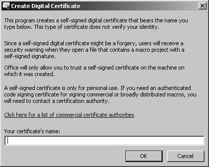 Creating a personal digital signature