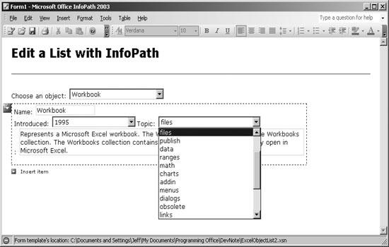 Improved form with filtering, drop-downs, and a secondary data source