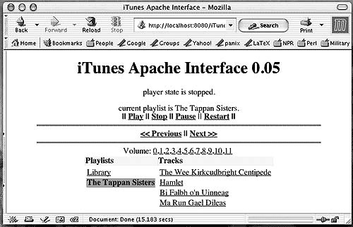 Mac::iTunes mod_perl interface