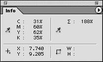 The Info palette in Photoshop