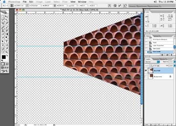 Select the Transform tool to change the perspective