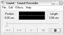 Use Sound Recorder to create short audio clips (.wav files)
