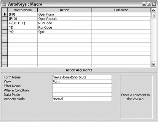 Using the AutoKeys macro to set up custom keyboard shortcuts