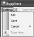 Add Editing Menu to frmSuppliers