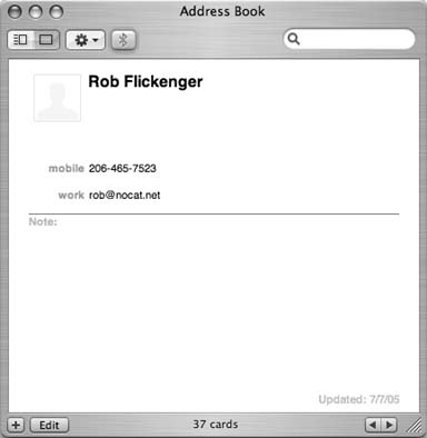 Bluetooth integration in Address Book