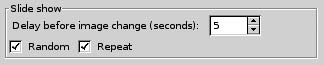 Setting the slideshow options in gqview