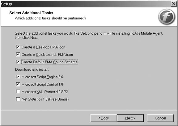 FMA additional installation tasks