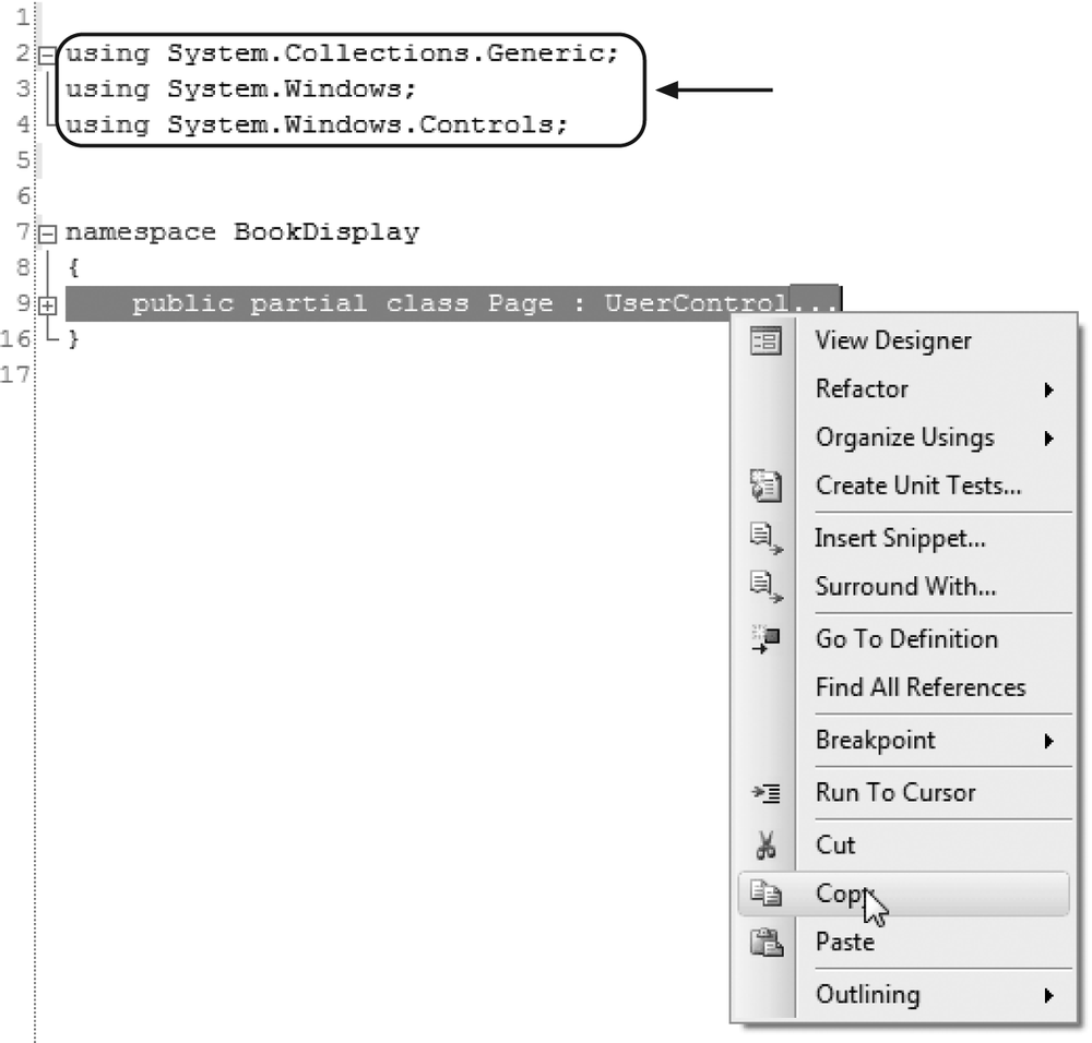 Collapse and copy the Page class