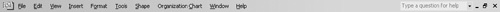 Type your question in the Type A Question For Help box on the menu bar and press Enter to start the Answer Wizard.