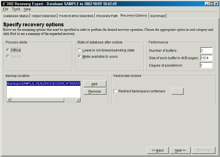 PIT Recovery Of Database - DB2 Recovery Expert For Multiplatforms [Book]