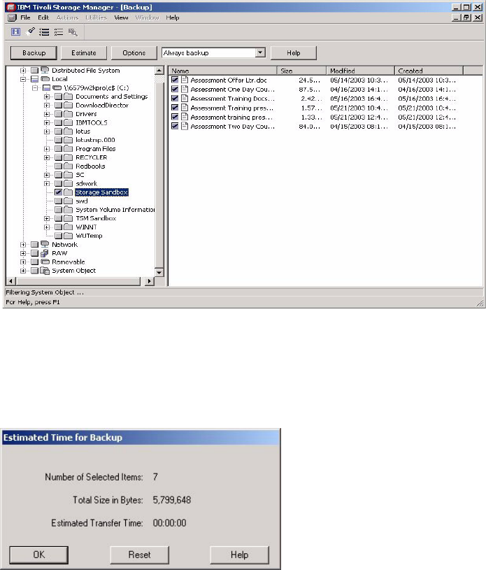 Selective backup - Proof of Concept Guide for IBM Tivoli Storage ...