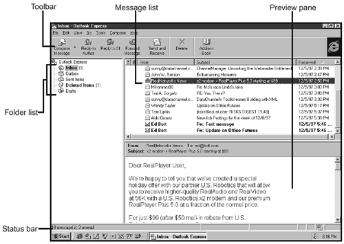 Reading Messages in Outlook Express - Special Edition Using Windows 95 with  Internet Explorer  [Book]