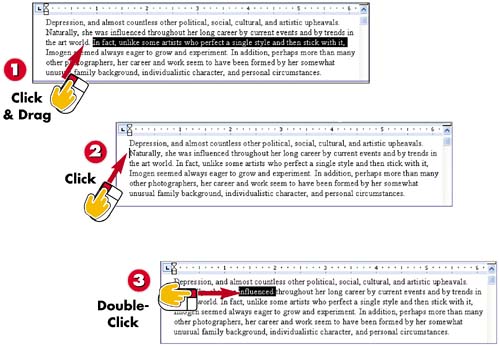 Selecting Text with the Mouse