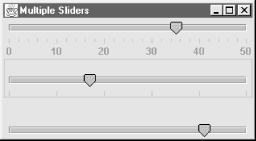 Various sliders in Swing