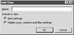 Add View Dialog