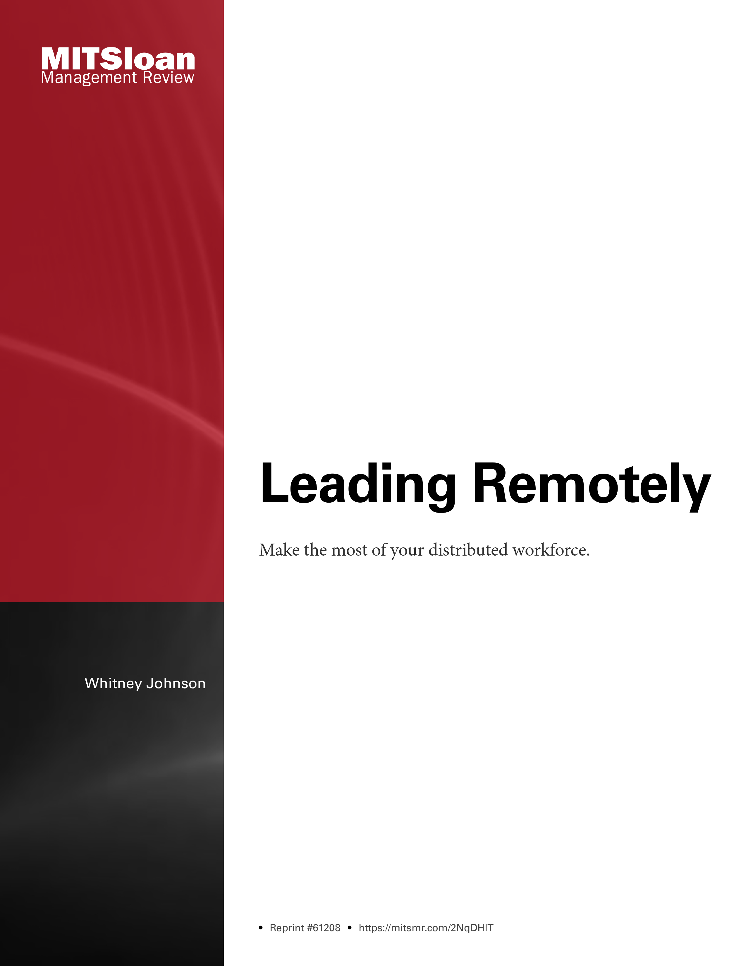 Cover - Leading Remotely [Book]