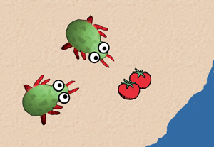 Two Greeps hunting for tomatoes