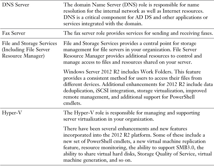 Appendix C Memory Tables Answer Key Mcsa 70 410 Cert Guide Installing And Configuring 1669