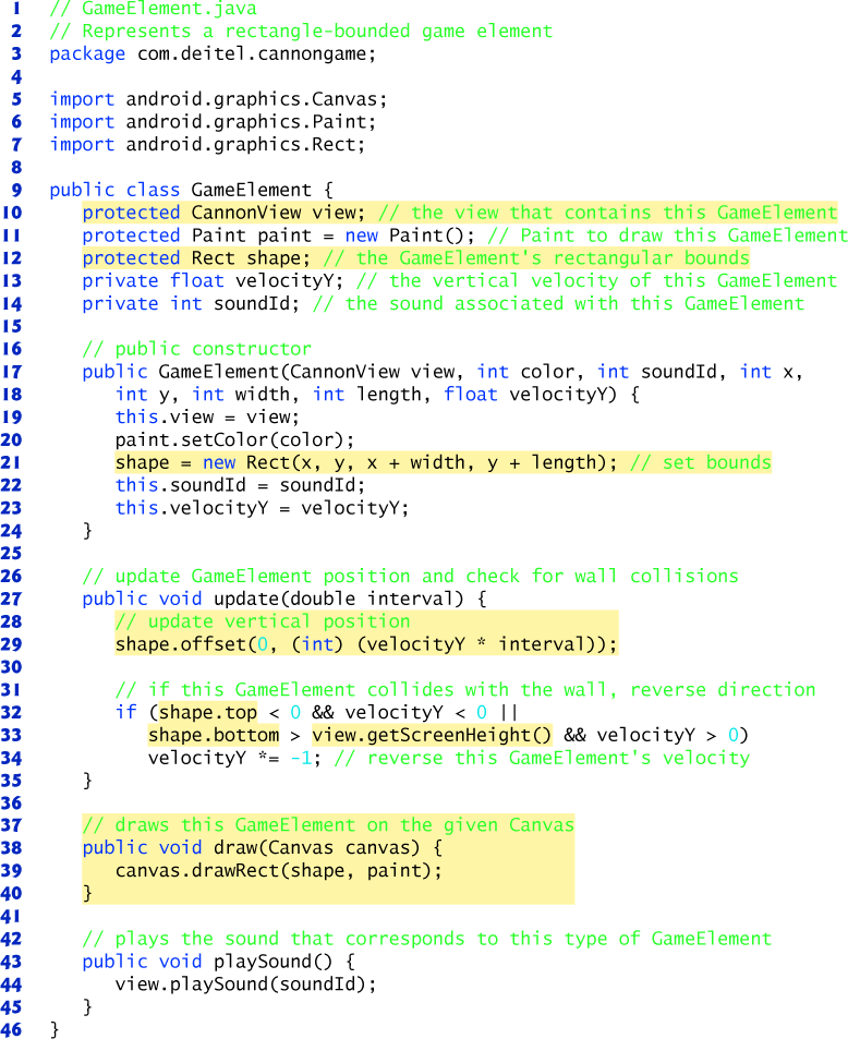 Computer code has 46 lines.