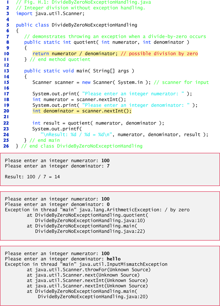 The computer code has 26 lines plus output.