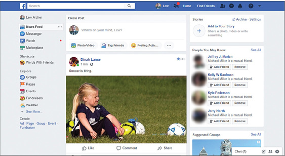 Screenshot of a Facebook page.