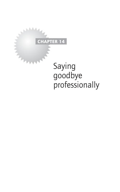 Saying goodbye professionally