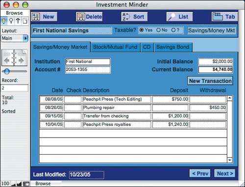 Using the Database