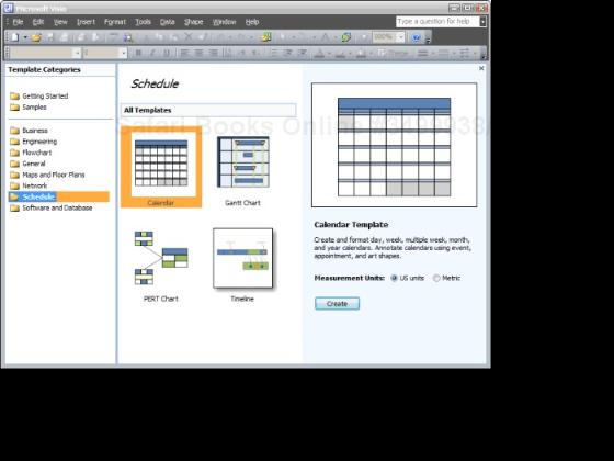 Figure 2-2: The Visio opening screen displays eight categories of diagram types.