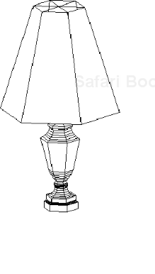 A lamp drawn with surfaces.