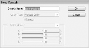 Choosing EditDefine Pattern creates a new swatch.