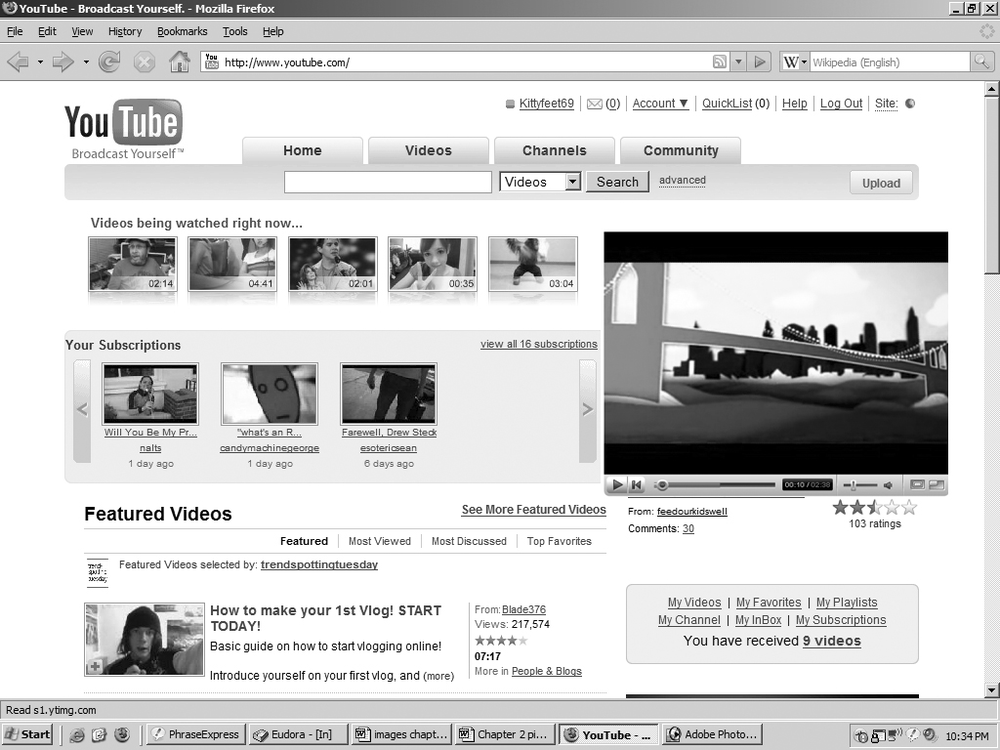 YouTube. Yay!