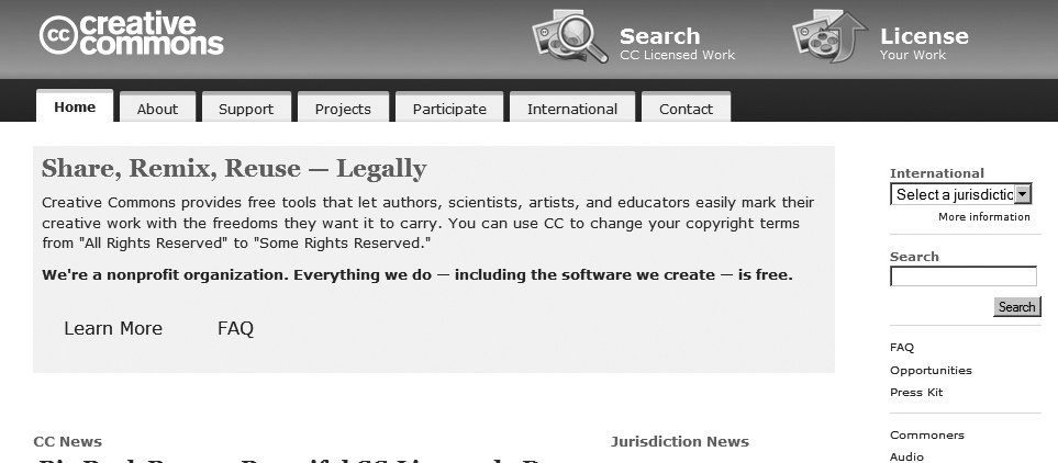 Creative Commons website.