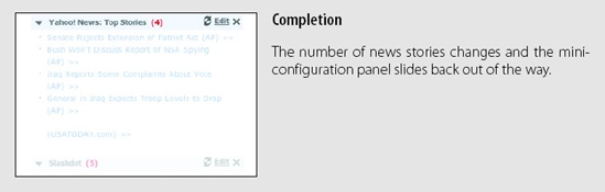 Configuring modules on the My Yahoo! page can be done directly in place