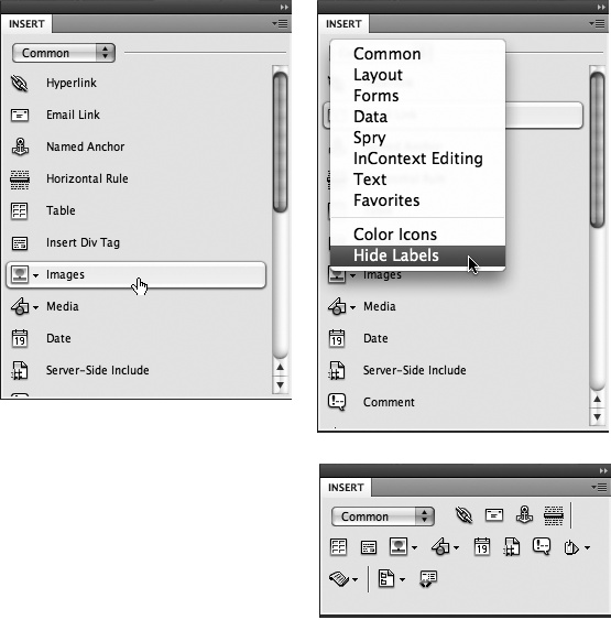 How to use the DOM panel in Dreamweaver
