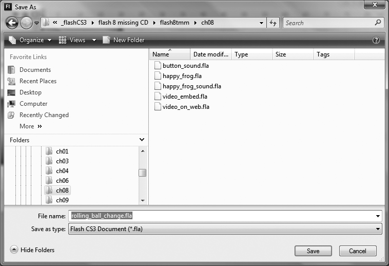 You have only to specify a name and location for your file the first time you save it. After that, all you have to do to save your file (including any changes you've made since the last time you saved it) is select File → Save.