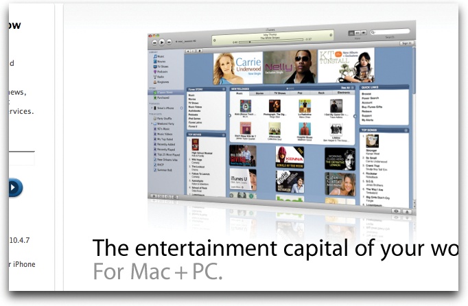 Apple iTunes page that served as inspiration for my own O'Reilly stand-up image