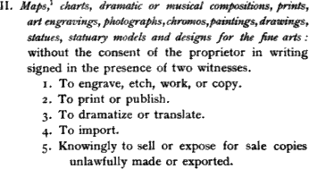 1902 copyright infringement of artistic works