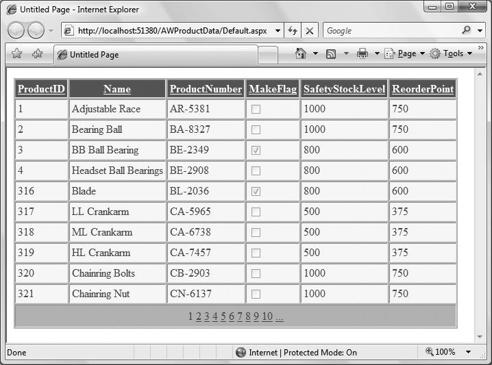 The AutoFormat option in the GridView’s Smart Tag lets you choose the formatting option that best fits your site, and applies it automatically.