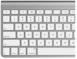 The aluminum Mac keyboards turn the F-keys on the top row into completely different buttons—according to a scheme that's different from most Mac laptops.Here, you can see that tapping the F1 through F4 keys correspond to Screen Dimmer, Screen Brighter, Exposé, and Dashboard.(The Exposé key works three different ways, depending on what modifier key you're pressing. See .)